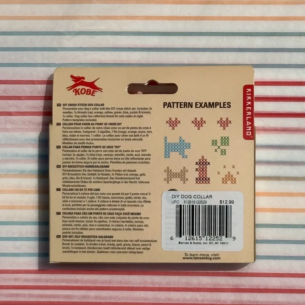 DIY Crossstich Dog Collar. New In Box.